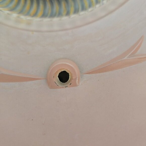 Vintage Pink Starburst Ceiling Shade Frosted Glass Light Fixture Cover 3 Hole - Picture 11 of 16